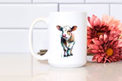 Baby Cow in Urban Scene, Modern PNG Product Image 2