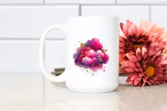 Colorful Magenta Cloud with Small Golden Foil | Sublimation Product Image 2