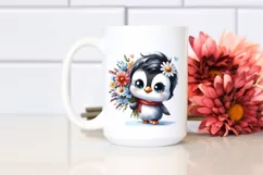 Cute Penguin Big Eyes Large Bouquet | Clipart Product Image 2