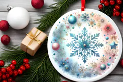 Round Christmass Ornament PNG Product Image 2
