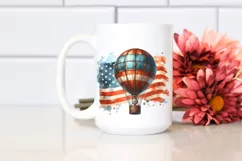 Vintage Rusted Hot Air Balloon Clipart Product Image 2