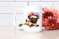 Expressive Puppy Pug Watercolor PNG Product Image 2