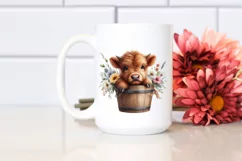 Cute Baby Highland Cow PNG Product Image 2