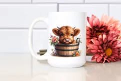 Cute Baby Highland Cow PNG Product Image 2