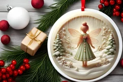 3D Christmas Fairy White Background PNG Product Image 2