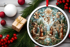 Round Christmass Ornament PNG Product Image 2