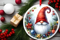 Christmas Gnome Watercolor PNG Product Image 2