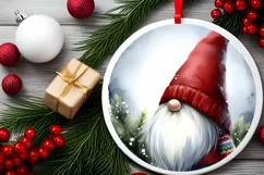 Christmas Gnome Watercolor PNG Product Image 2