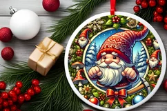 Round Christmas Ornament Sublimation|Clipart Product Image 1