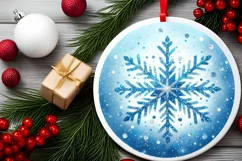 Round Christmas Ornament Sublimation|Clipart Product Image 2