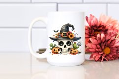 Funny Halloween Skull Clipart Product Image 2