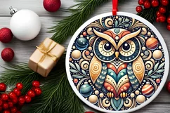 Round Christmas Ornament Sublimation|Clipart Product Image 1