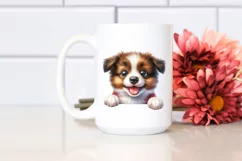 Enthusiastic Border Collie Watercolor Clipart Product Image 2