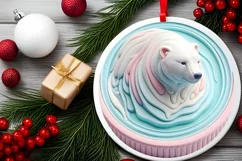 Round Christmas Ornament Sublimation|Clipart Product Image 2
