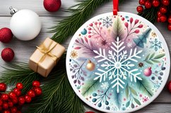 Round Christmas Ornament Sublimation|Clipart Product Image 2