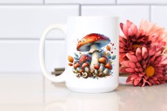 Mystical Celestial Mushroom Watercolor Splash, Transparent Product Image 2