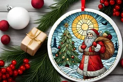 Round Christmas Ornament Sublimation|Clipart Product Image 1