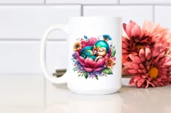 Colorful Baby Peacock Sleeping | Sublimation Clipart Product Image 2