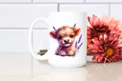 Cute Baby Highland Cow Star Clipart Product Image 2