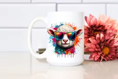 Quirky Lamb,Colorful Sticker | Clipart Product Image 2