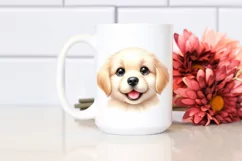 Cute Baby Golden Retriever Watercolor Product Image 2