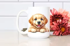 Cute Baby Golden Retriever Watercolor Product Image 2