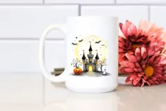 Halloween Castle Cartoon PNG Product Image 2