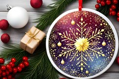 Round Christmas Ornament Sublimation|Clipart Product Image 2