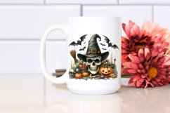 Funny Skull Watercolor Halloween Product Image 2