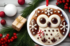 Round Christmas Ornament Sublimation|Clipart Product Image 1