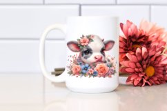 Cute Baby Cow Flowers | Clipart Product Image 2