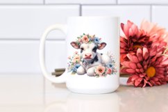 Cute Baby Cow Flowers | Clipart Product Image 2
