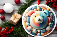 Round Christmas Ornament Sublimation|Clipart Product Image 2