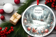 Pastel Holiday Delights Scene PNG Product Image 2