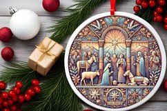 Round Christmas Ornament Sublimation|Clipart Product Image 2