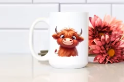 detailed Expressive Highland Cow PNG Product Image 2