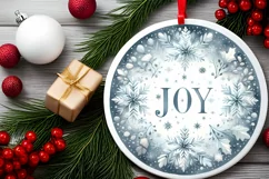 Round Christmas Ornament Sublimation|Clipart Product Image 2