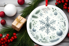 Round Christmass Ornament PNG Product Image 2