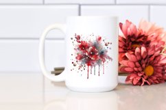 Colorful Redish Splash Foil Drips Clipart Product Image 2