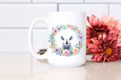 Rhino Floral Frame | Sublimation Clipart Product Image 2