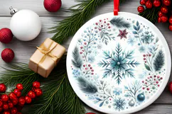 Round Christmass Ornament PNG Product Image 2