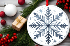 Round Christmass Ornament PNG Product Image 2