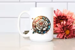 Detailed Stained Rose Watercolor Splash Clipart Product Image 2