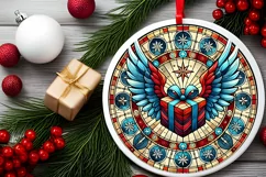 Round Christmas Ornament Sublimation|Clipart Product Image 1