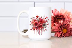 Colorful Redish Splash Foil Drips Clipart Product Image 2