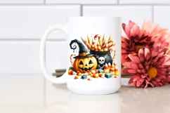 Funny Candy Corn Haloween Clipart PNG Product Image 2