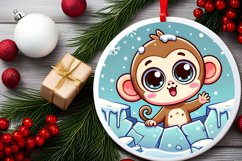 Round Christmas Ornament Sublimation|Clipart Product Image 2