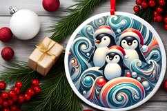 Round Christmas Ornament Sublimation|Clipart Product Image 2