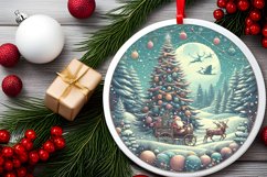 Round Christmas Ornament Sublimation|Clipart Product Image 2