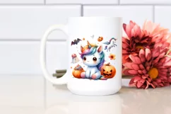 Cute Unicorn Pumpkin Halloween | Sublimation | Clipart Product Image 2